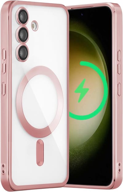 Hoesje Geschikt voor Samsung Galaxy S23 Plus- Met magnetisch Ring hoesje - Arara backcover - Rosegoud