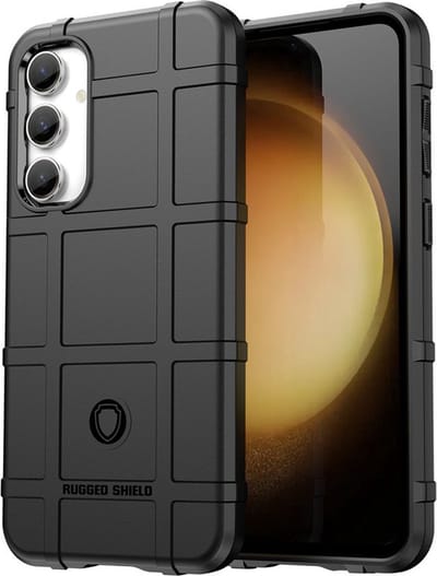 MobyDefend Hoesje - Geschikt voor Samsung Galaxy S23 FE - Rugged Shield TPU Backcover - Zwart