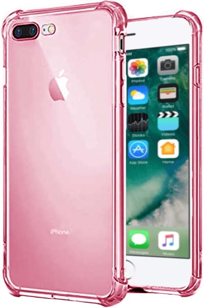 Smartphonica iPhone 7/8 Plus transparant siliconen hoesje - Lichtroze geschikt voor Apple iPhone 7 Plus;Apple iPhone 8 Plus