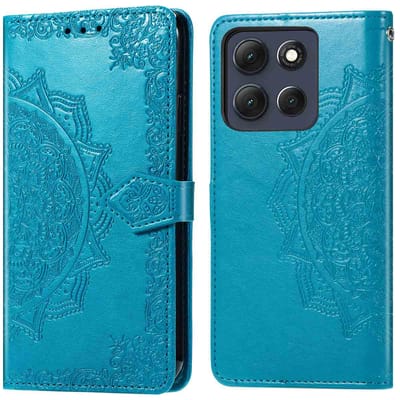 imoshion Hoesje - Geschikt voor Motorola Moto G86 - Mandala Bookcase - Turquoise