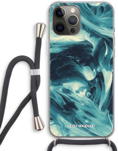 Case Company® - Hoesje met koord geschikt voor iPhone 12 Pro hoesje met Koord - Dreaming About Whales - Telefoonhoesje met Zwart Koord - Bescherming aan alle Kanten en Over de Schermrand