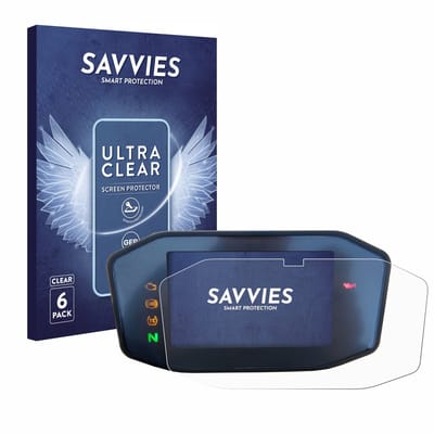 Savvies - Screenprotector voor KTM 690 Duke / 790 Duke / 1290 Super Duke R - Folie Beschermfolie transparant 6 Stuks