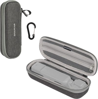 Tas voor DJI Osmo Pocket 4, beschermhoes met zachte binnenvoering, karabijnhaak en transportoplossing voor camera-accessoires