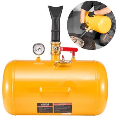 VEVOR Pneumatische Bandenreiniger 37,9 L Bandenreiniger, 0,6-0,8 MPa Werkdruk, Luchtpomp voor Pick-uptrucks, ATV's, Jeeps, Tractoren, Vrachtwagens en UTV's, Geel