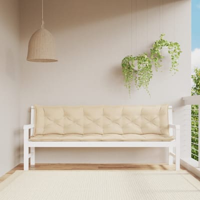 vidaXL - Tuinbankkussens - 2 - st - 200x50x7 - cm - oxford - stof - beige