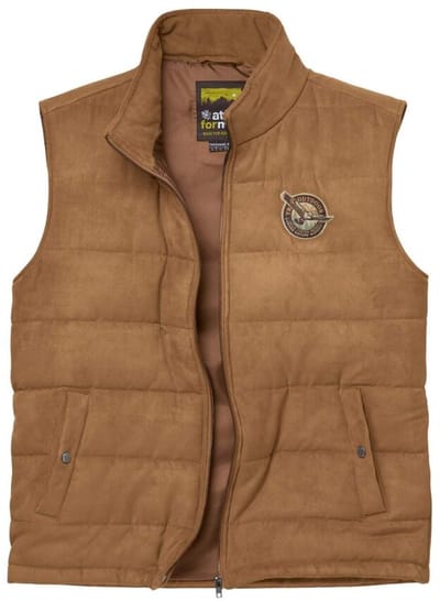 ATLAS FOR MEN - Bodywarmer van gewatteerde suèdine - Heren - Verkrijgbaar in grote maten - L
