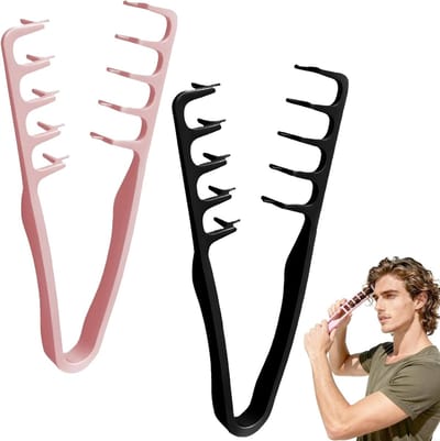 Curl Texture Kam Set voor Styling van Haar, Geschikt voor Mannen en Vrouwen, Volume en Zorg voor Haarwortels met Pony Start