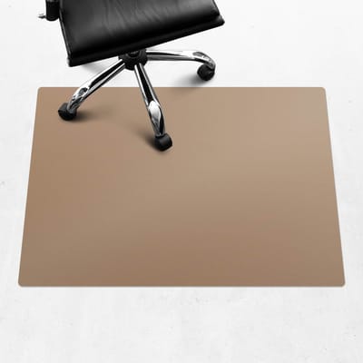 Wallfluent - Vloerbeschermer Geroosterde walnoot - 100x70 cm - Lichtbruin Bureaustoelmat - Rechthoekig - Vloerbeschermer PVC-Stoel Mat-Kantoordecoraties - Pastel- en aardse kleuren