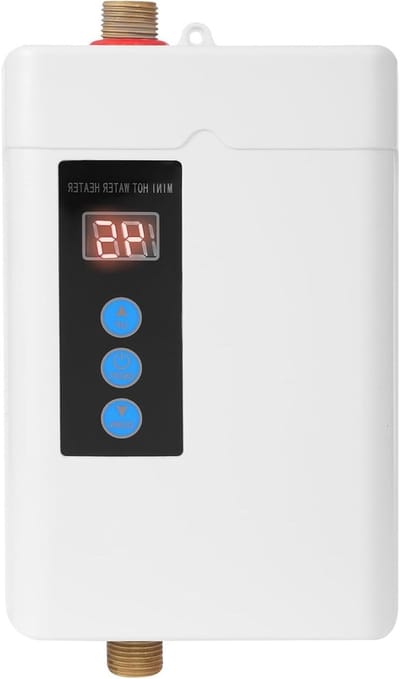 Elektrische doorstroomboiler - Tankloze boiler - Direct warm water - Intelligente constante temperatuur - 5000 W - Wit