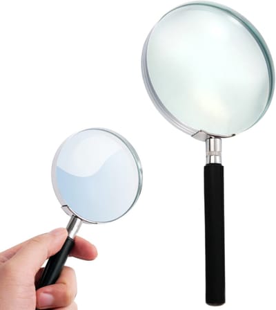 Vergrootglas - Professioneel - Insectenloep - 175 x 75mm met 8 x Vergroting - Loep - Leesloep - Zwart - 75mm
