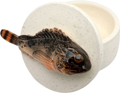 Spigola medio Borrelbord met dipschaaltje - bruin/goud 27cm