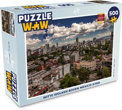 Puzzel Witte wolken boven Mexico-stad - Legpuzzel - Puzzel 500 stukjes