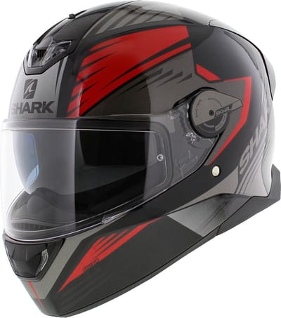 SHARK SKWAL 2.2 HALLDER Motorhelm integraalhelm Zwart Rood Antraciet - Maat XS