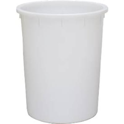 Vat met handgrepen - recyclebaar HDPE - Ø 670 x H 410 mm - 200 l - geschikt voor levensmiddelen - wit