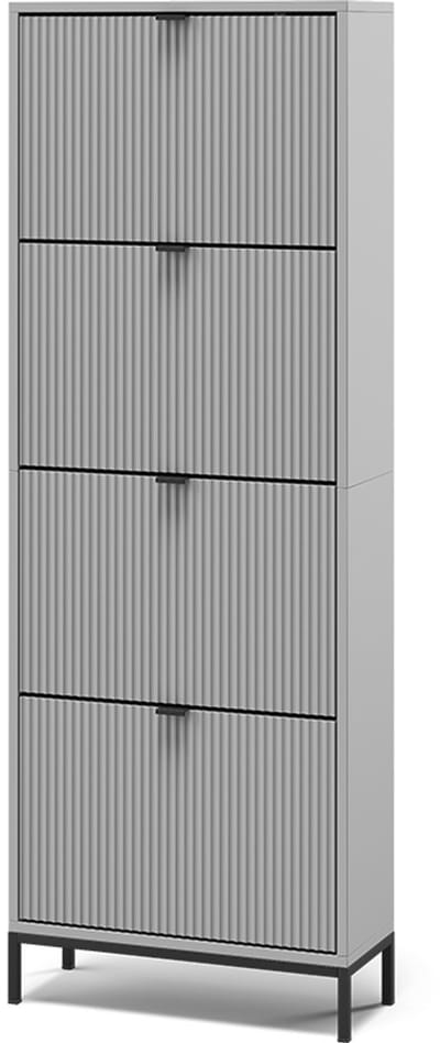Vicco Eliza Schoenklaprek – 60 x 168 cm met 4 uitklapbare lades Grijs