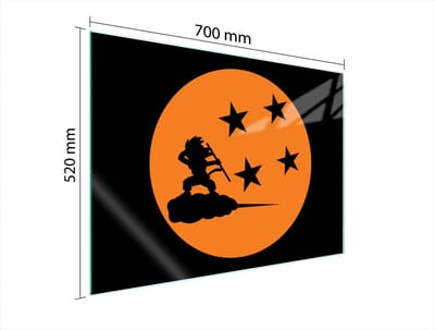 TMK ArtDeko - Serie Anime - Glazen Beschermplaat - 70x52 cm - Snijplank - Inductiekookplaat Bescherming