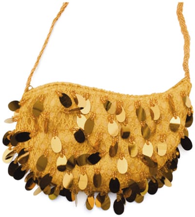 Tasje met pailletten goud