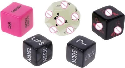 *** Dobbelspel Erotisch Partner - Sex Speeltje - 5 Dobbelstenen - Volwassen - Liefde - Sexy Houding - Liefhebbers - Cadeau - van Heble® ***