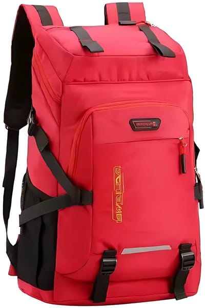 E-Shop4u® - 60L Outdoor Rugzak - Wandelrugzak Hiking Backpack - met Oxford, Ergonomisch - voor Camping - Rood