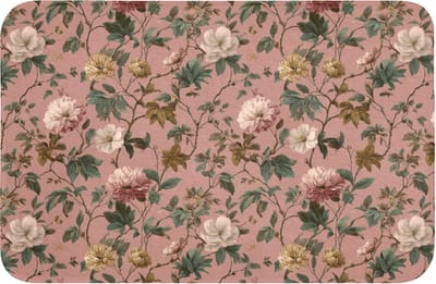 Badmat 60x40 cm - Antislip - Bloemen - Klassiek - Roze - Badmatten voor badkamer - Badkamermat - Douchemat - Badkamer mat
