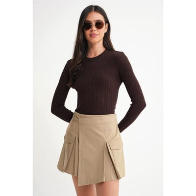 Zachte Textuur Geverfde Fitted Top