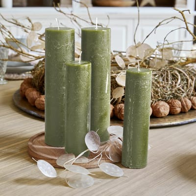 LOBERON Kaars set van 4 Avinal groen
