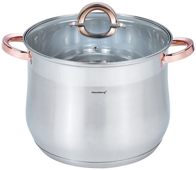 Klausberg 7794 - soeppan met deksel - 10.7L - 26 cm - RVS - inductie - alle warmtebronnen