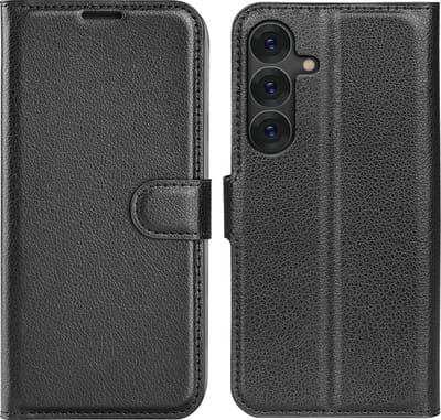 Coverup Hoesje - Geschikt voor Samsung Galaxy S25 Plus Hoesje - Coverup Book Case - Zwart