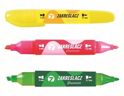 Tetis KW510 Fluorescerende Dubbelzijdige Markeerstift Roze