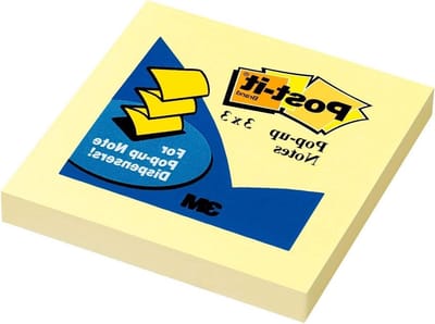 Notitieblaadjes - Zelfklevende memo's - Taken onthouden - Verwijderbaar - 3x3 inch - Canarisch geel