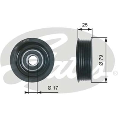 Rondsel/geleiderpoelie, V-riem GATES T36420