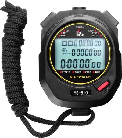 WiseGoods Premium Stopwatch - Stopwatches - Time Timer - Sport Accessoires - Sporten - Fitness Training Tool - Cadeau - Zwart