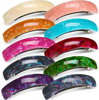 Haarspeld - Haar Accessoire - Haarclip - Gebogen Platte Clips - Platte Klauwclip voor Vrouwen - Sterke Grip - Geschikt Voor Dik en Dun Haar - Klassieke Retro - Geschikt Voor Vrouwen en Meisjes - 10-piece set
