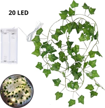 Nivard Klimop Slinger - Met Led Lichtjes - Met Lichtjes - Klimop Kunstplant - Plant Slinger - Hangplant Kunstplanten - Fairy Lights - String Lights - Bedroom - Nep Klimop - 2 Meter