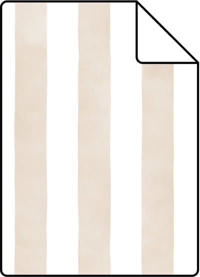 Proefstaal ESTAhome behang strepen beige en wit - 26.5 x 21 cm - 131302-S