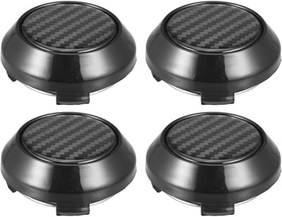 Allecto - Wielcentrumdopjes - Universele Velgen - Duurzaam - Zwart - 4 Stuks - Geschikt voor Auto - Carbon Fiber Design