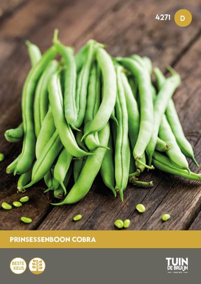 Prinsessenboon Cobra Zaden – Stokslaboon – Zeer Productief – Sperzieboon – Groentezaden Moestuin | Tuin de Bruijn