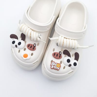 Schoenaccessoires-geschikt voor crocs charms- geschikt voor crocs pins- geschikt voor crocs Accessoires- geschikt voor Crocs Jibbitz-8 honden met grote ogen