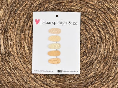 Baby haarspeldjes setje 52 - mini - 2cm groot - voor de eerste lokjes haar - beige/khaki