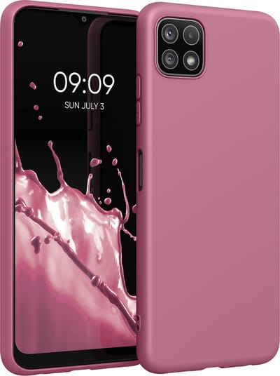 kwmobile telefoonhoesje geschikt voor Samsung Galaxy A22 5G - Hoesje voor smartphone - Back cover in donkerroze