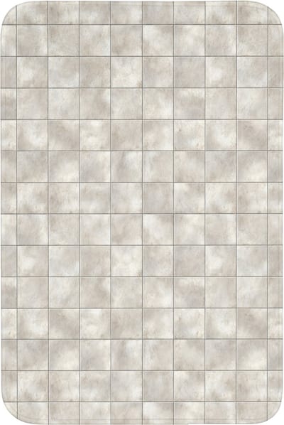 Badmat 60x90 cm - Antislip - Tegels - Natuurlijk - Grijs - Badmatten voor badkamer - Badkamermat - Douchemat - Badkamer mat