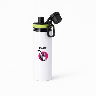 Hacebo® - Cricket met eigen naam waterfles met draaidop groen - Cricket - Cricketer - Sport - water fles - 850ML