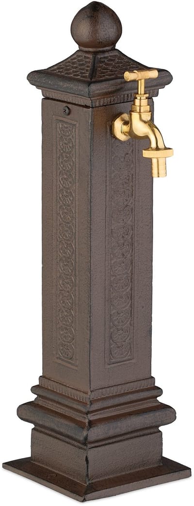 waterzuil met kraan - 47 cm - bruin