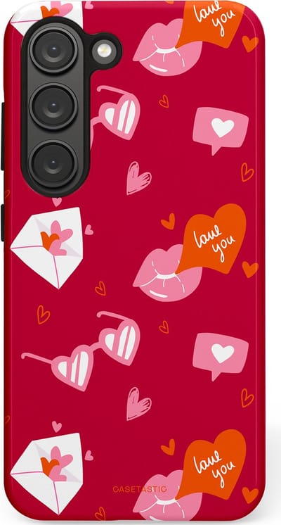 Casetastic Hoesje Geschikt voor Samsung S23 - Stijlvolle Beschermende Duo-layer Case - Liefdesbrief