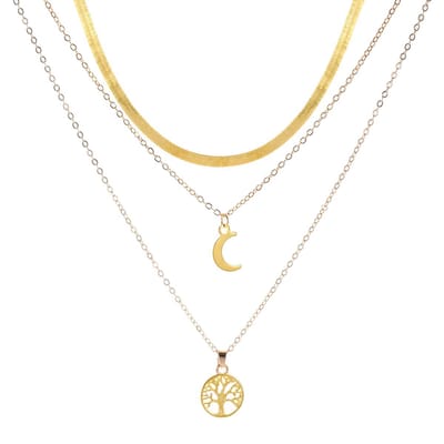 Sorprese Ketting - Malaga - Goudkleurig - Ketting Dames - cadeau - Model Z