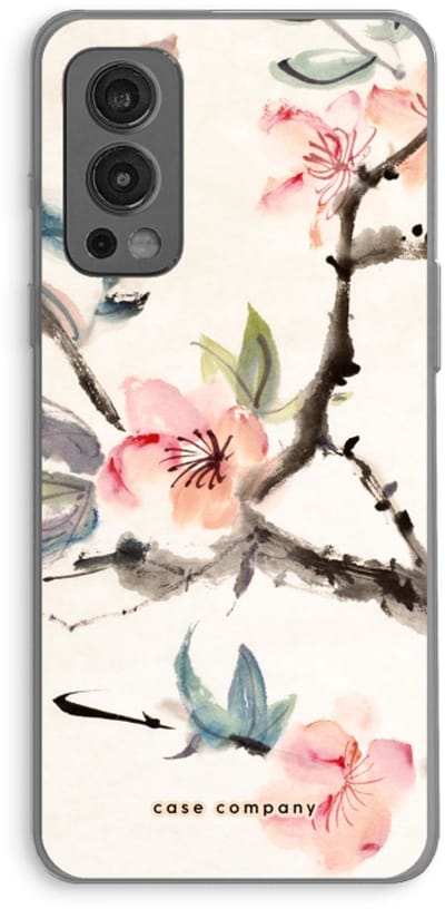 Case Company® - Hoesje geschikt voor OnePlus Nord 2 5G hoesje - Japanse bloemen - Soft Cover Telefoonhoesje - Bescherming aan alle Kanten en Schermrand