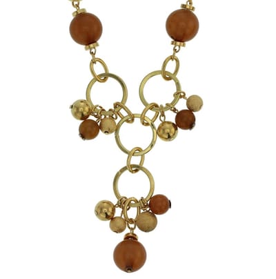 Behave® Ketting goudkleur met ronde hangers – 55 cm (+8 cm verlengketting)