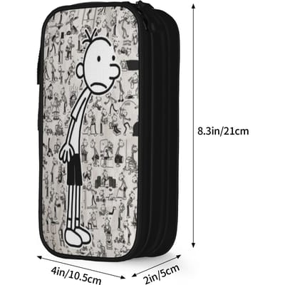 Grote Pennenhouder Diary Of A Wimpy Schoolbenodigdheden Dubbellaagse Pennenetui Dames Make-uptas Verrassingscadeau (as the picture,M)