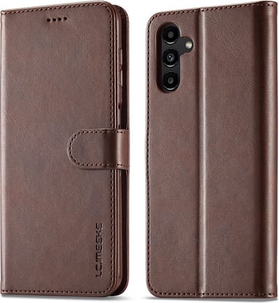 LC.IMEEKE Hoesje - Geschikt voor Samsung Galaxy A54 Hoesje - LC.IMEEKE Luxe Book Case - Donkerbruin