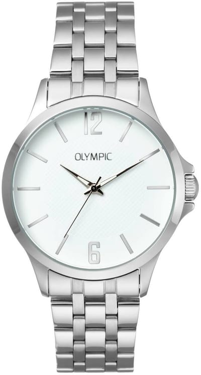 Olympic OL72HSS402 Danny Heren Horloge - Mineraalglas - Staal - Zilverkleurig - 40 mm breed - Quartz - Vouw/Vlindersluiting - 5 ATM (douchen)